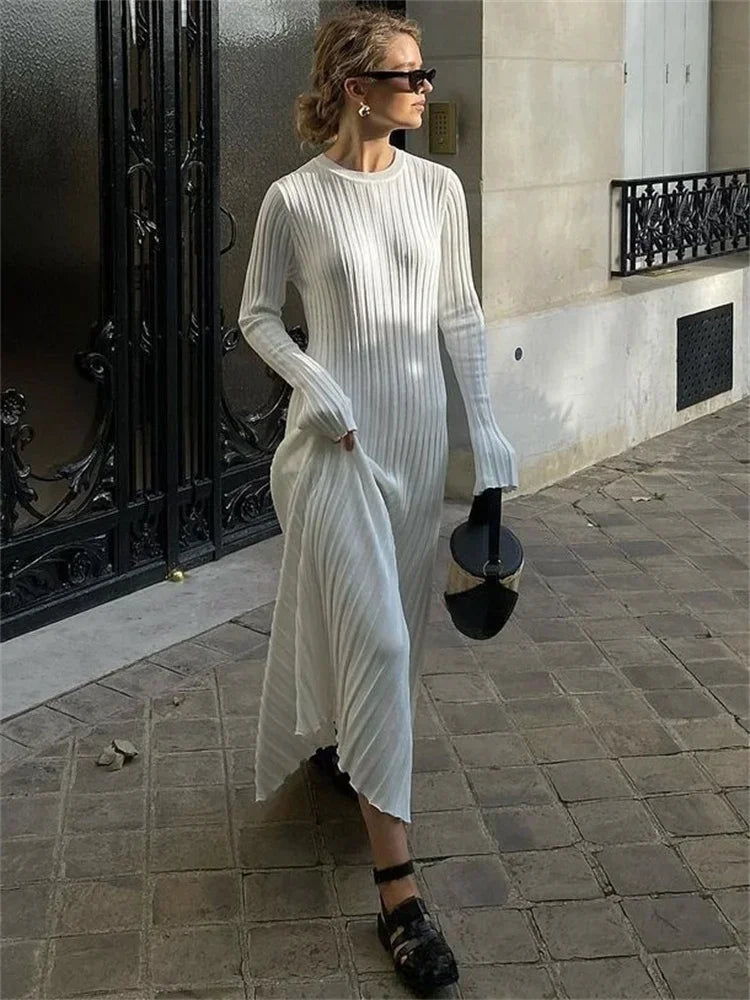 Robe pull tricotée